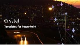  Presentation with housing market - Presentation design having image-of-financial-data-processing background and a black colored foreground