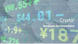  Presentation with digital finance - Presentation featuring image-of-financial-data-processing background and a light blue colored foreground