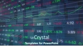  Presentation with stock exchange - Presentation theme enhanced with image-of-financial-data-processing background and a ocean colored foreground