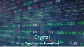  Presentation with stock exchange - Slide set consisting of image-of-financial-data-processing background and a ocean colored foreground