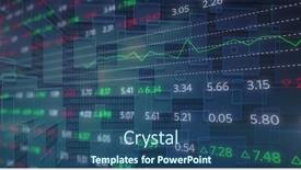  Presentation with stock exchange - Presentation theme featuring image-of-financial-data-processing background and a ocean colored foreground