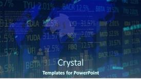  Presentation with european union - Presentation theme consisting of image-of-financial-data-processing background and a ocean colored foreground