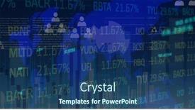  Presentation with european union - Presentation theme having image-of-financial-data-processing background and a ocean colored foreground