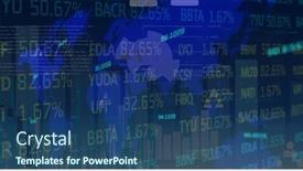  Presentation with european union - Presentation design enhanced with image-of-financial-data-processing background and a ocean colored foreground