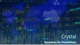  Presentation with european union - Slides enhanced with image-of-financial-data-processing background and a ocean colored foreground