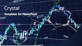  Presentation with image processing - Slides enhanced with image-of-financial-data-processing background and a navy blue colored foreground