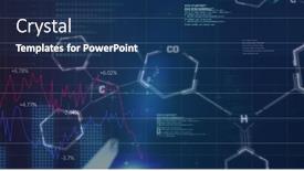  Presentation with data processing - Slide deck featuring image-of-financial-data-processing background and a ocean colored foreground