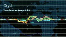  Presentation with image processing - PPT layouts having image-of-financial-data-processing background and a navy blue colored foreground
