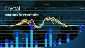 Presentation with data processing - PPT theme having image-of-financial-data-processing background and a navy blue colored foreground