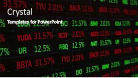 Presentation with digital statistics - PPT theme having image-of-financial-data-processing background and a black colored foreground
