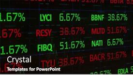  Presentation with digital statistics - Slide set enhanced with image-of-financial-data-processing background and a black colored foreground