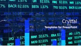  Presentation with processing - PPT layouts with image-of-financial-data-processing background and a navy blue colored foreground