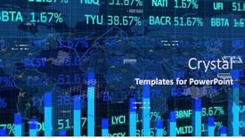  Presentation with image processing - Presentation having image-of-financial-data-processing background and a ocean colored foreground
