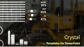  Presentation with terminal - Presentation design consisting of image-of-financial-data-processing background and a wine colored foreground