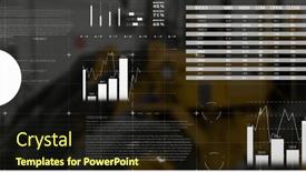  Presentation with terminal - PPT theme featuring image-of-financial-data-processing background and a wine colored foreground