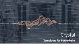  Presentation with business networking - Presentation theme enhanced with image-of-financial-data-processing background and a dark gray colored foreground