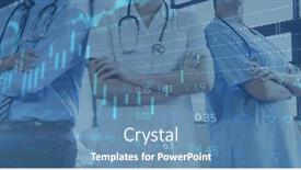  Presentation with image processing - Presentation design having image-of-financial-data-processing background and a teal colored foreground