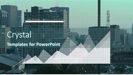  Presentation with image processing - Slide deck having image-of-financial-data-processing background and a ocean colored foreground