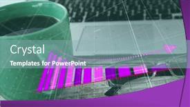  Presentation with image processing - Presentation having image-of-financial-data-processing background and a light blue colored foreground