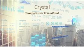  Presentation with data processing - PPT theme enhanced with image-of-financial-data-processing and a cream colored foreground