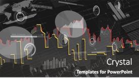  Presentation with image processing - Presentation theme with image-of-financial-data-processing and a dark gray colored foreground