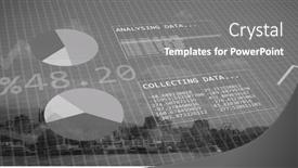  Presentation with image processing - Presentation theme with image-of-financial-data-processing and a gray colored foreground