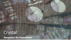  Presentation with technology economy - Slide set consisting of image-of-financial-data background and a dark gray colored foreground