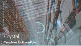  Presentation with technology economy - Slide deck enhanced with image-of-financial-data background and a gray colored foreground