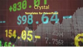  Presentation with technology economy - PPT theme with image-of-financial-data background and a tawny brown colored foreground