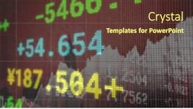  Presentation with technology economy - Theme featuring image-of-financial-data background and a tawny brown colored foreground
