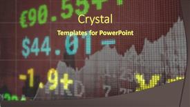  Presentation with technology economy - Slides enhanced with image-of-financial-data background and a tawny brown colored foreground