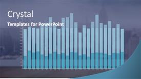  Presentation with data processing - Slides with image-of-financial-graph-over background and a seafoam green colored foreground
