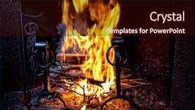  Presentation with fire - Cool new PPT layouts with image of fire and wood backdrop and a  colored foreground