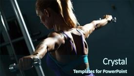  Presentation with exercise kids kid doing fitness - Audience pleasing slide deck consisting of image-of-fitness-girl backdrop and a wine colored foreground