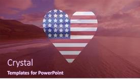  Presentation with independence - Slide set featuring image-of-flag-of-america background and a tawny brown colored foreground