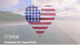  Presentation with america flag - PPT layouts consisting of image-of-flag-of-america background and a gray colored foreground