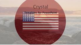  Presentation with america flag - Theme consisting of image-of-flag-of-america background and a coral colored foreground