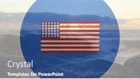  Presentation with america flag - Presentation enhanced with image-of-flag-of-america background and a ocean colored foreground