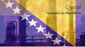  Presentation with bosnia - Theme featuring image-of-flag-of-bosnia background and a yellow colored foreground