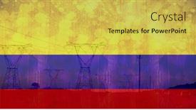  Presentation with international politics - Slides featuring image-of-flag-of-colombia background and a yellow colored foreground