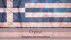  Presentation with international politics - Presentation theme consisting of image-of-flag-of-greece background and a lemonade colored foreground