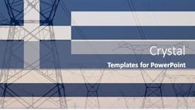  Presentation with international politics - Slide set with image-of-flag-of-greece background and a ocean colored foreground