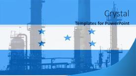  Presentation with international politics - Slide deck with image-of-flag-of-honduras background and a light blue colored foreground