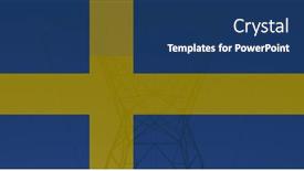  Presentation with international politics - PPT layouts consisting of image-of-flag-of-sweden background and a ocean colored foreground