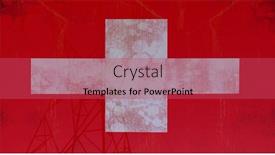  Presentation with international politics - PPT theme featuring image-of-flag-of-switzerland background and a red colored foreground