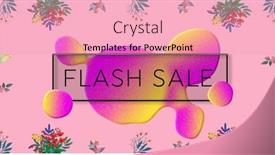  Presentation with pink retail - Slide set with image-of-flash-sale-text background and a  colored foreground