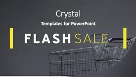  Presentation with digital image processing - Presentation design enhanced with image-of-flash-sale-text and a dark gray colored foreground