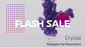  Presentation with media image - PPT theme featuring image-of-flash-sale-text and a light gray colored foreground