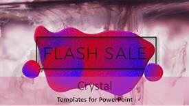  Presentation with flash - PPT theme featuring image-of-flash-sale-text background and a coral colored foreground