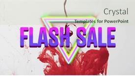  Presentation with flash - Presentation with image-of-flash-sale-text and a soft green colored foreground